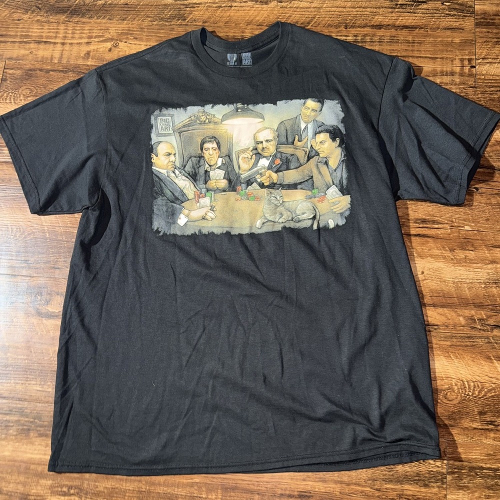 Spencer's Gangsters Short Sleeve Black Tee XL Mens New $22